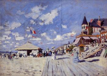 尅勞德 莫奈 The Boardwalk on the Beach at Trouville